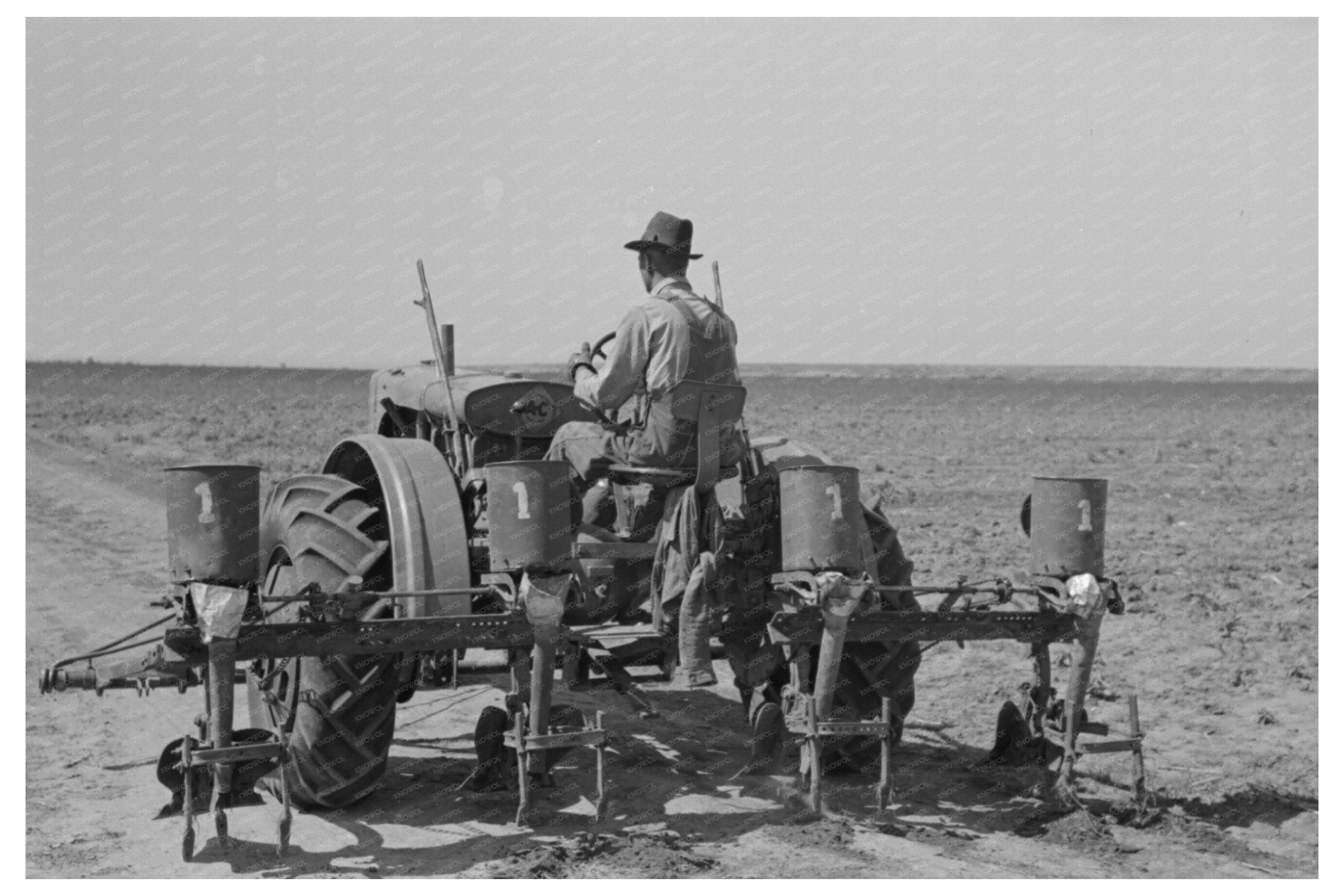 Tractor with Four-Row Planter on Texas Farm May 1939