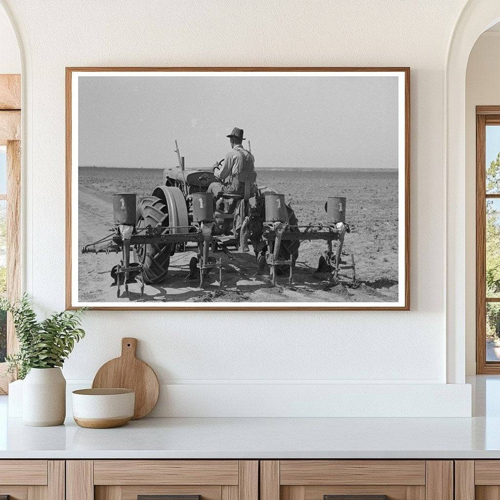 Tractor with Four-Row Planter on Texas Farm May 1939