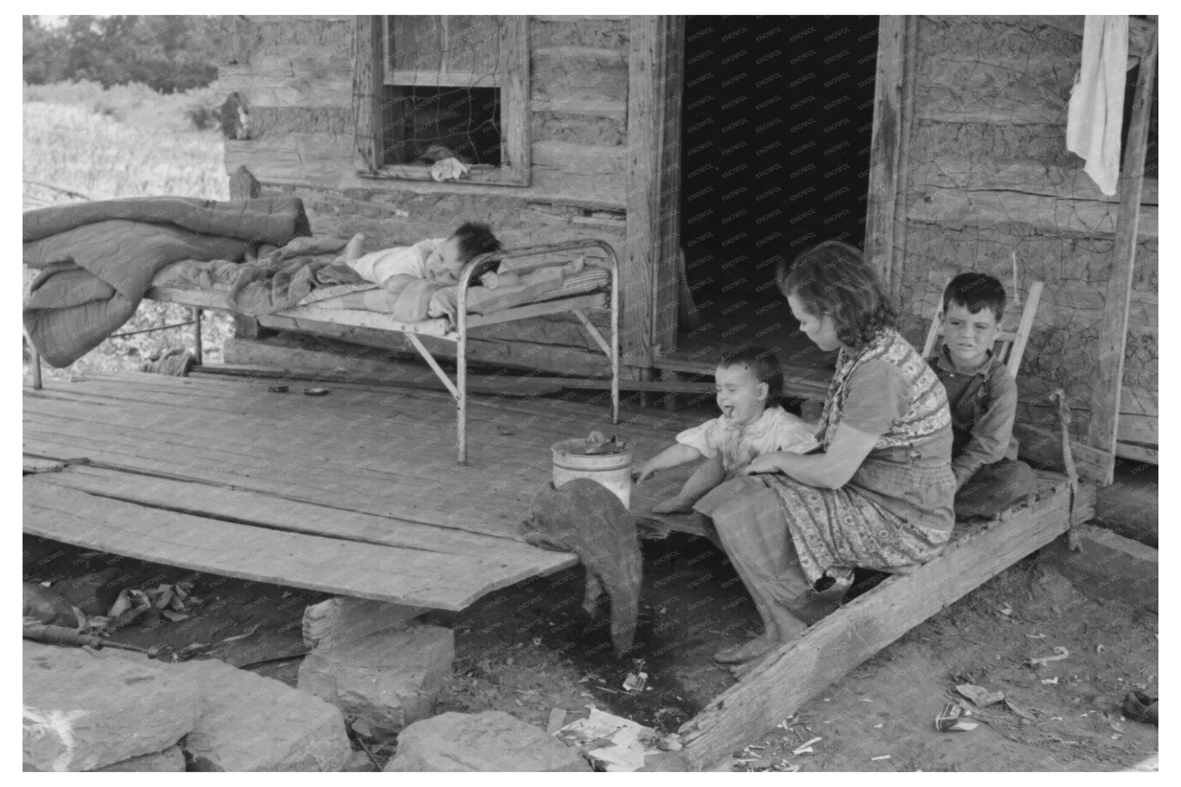 Tenant Farmers House Porch Warner Oklahoma June 1939