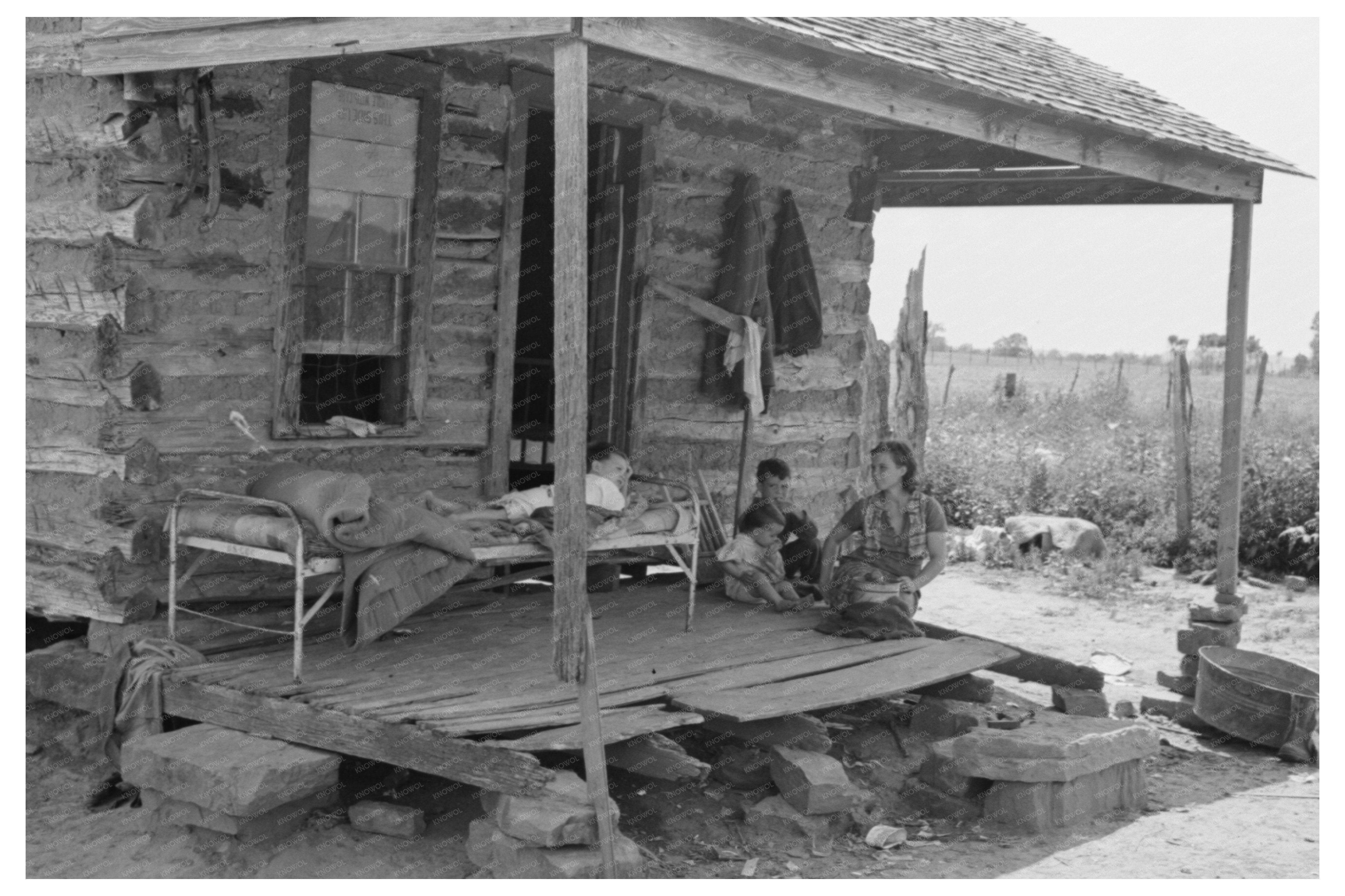 Tenant Farmers House Front Porch Warner Oklahoma 1939