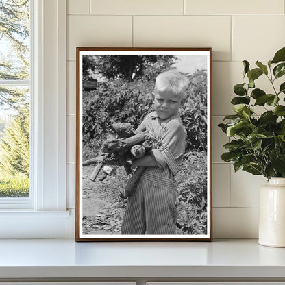 Young Boy Carrying Wood in Muskogee County 1939