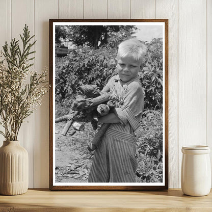 Young Boy Carrying Wood in Muskogee County 1939