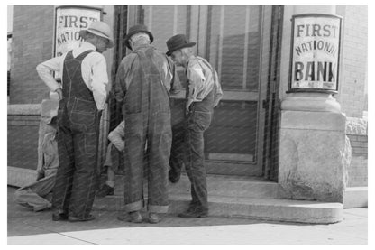 Men in Front of Bank in Frederick Oklahoma June 1939