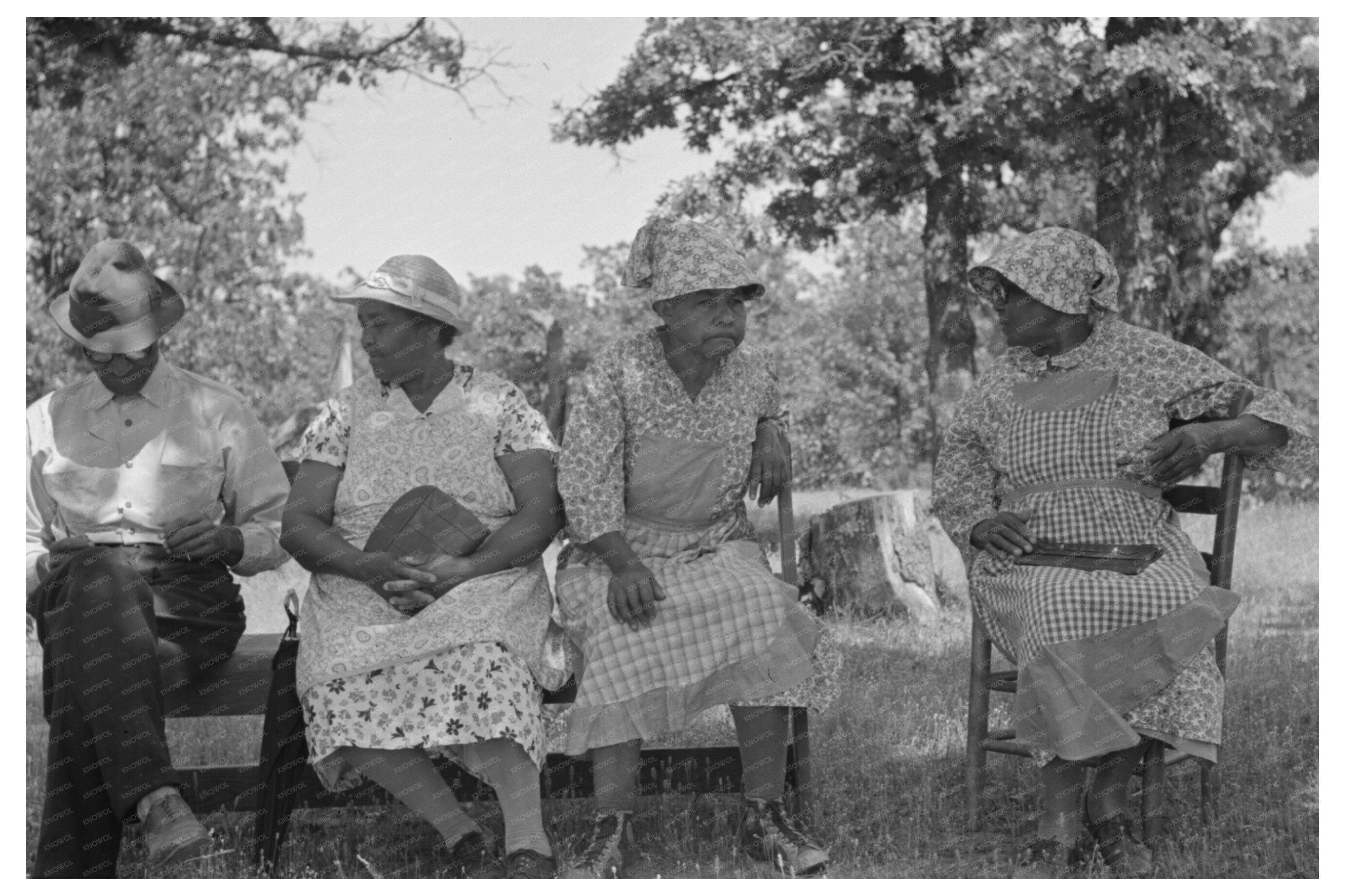 Vintage 1939 Photo of Church Meeting in McIntosh County Oklahoma