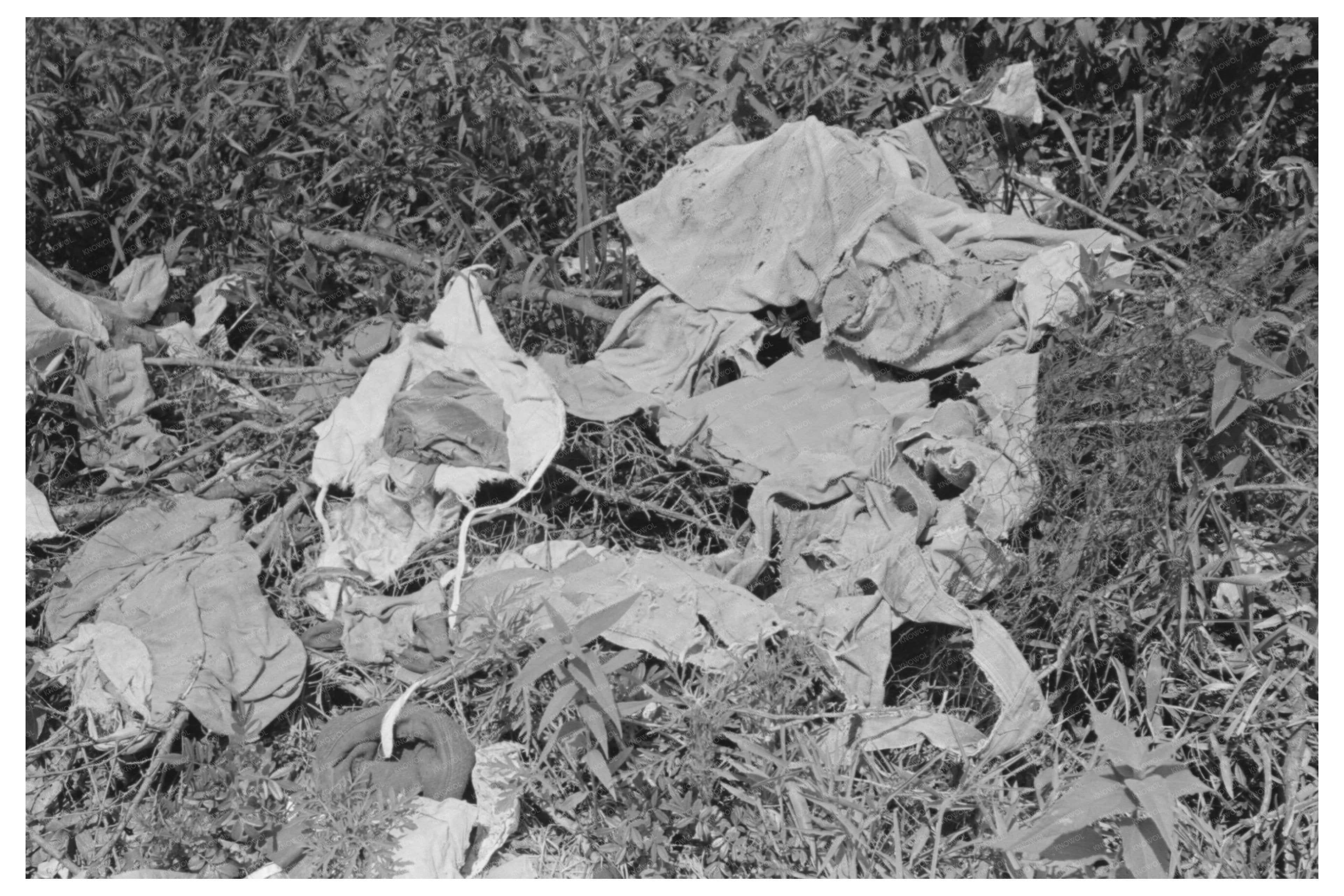 Tenant Farmer Clothes Drying in McIntosh County Oklahoma 1939