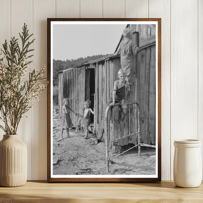 Young Boy Resting on Wheelbarrow McIntosh County 1939