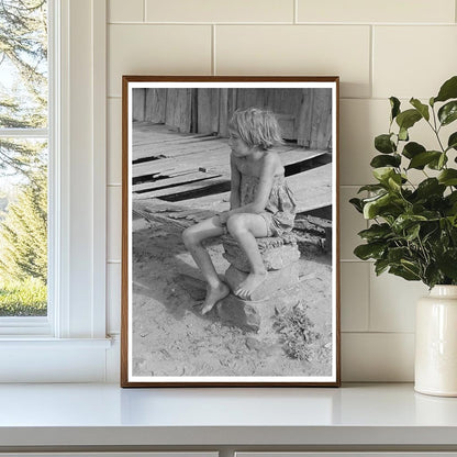 Daughter of Laborer on Porch McIntosh County Oklahoma 1939