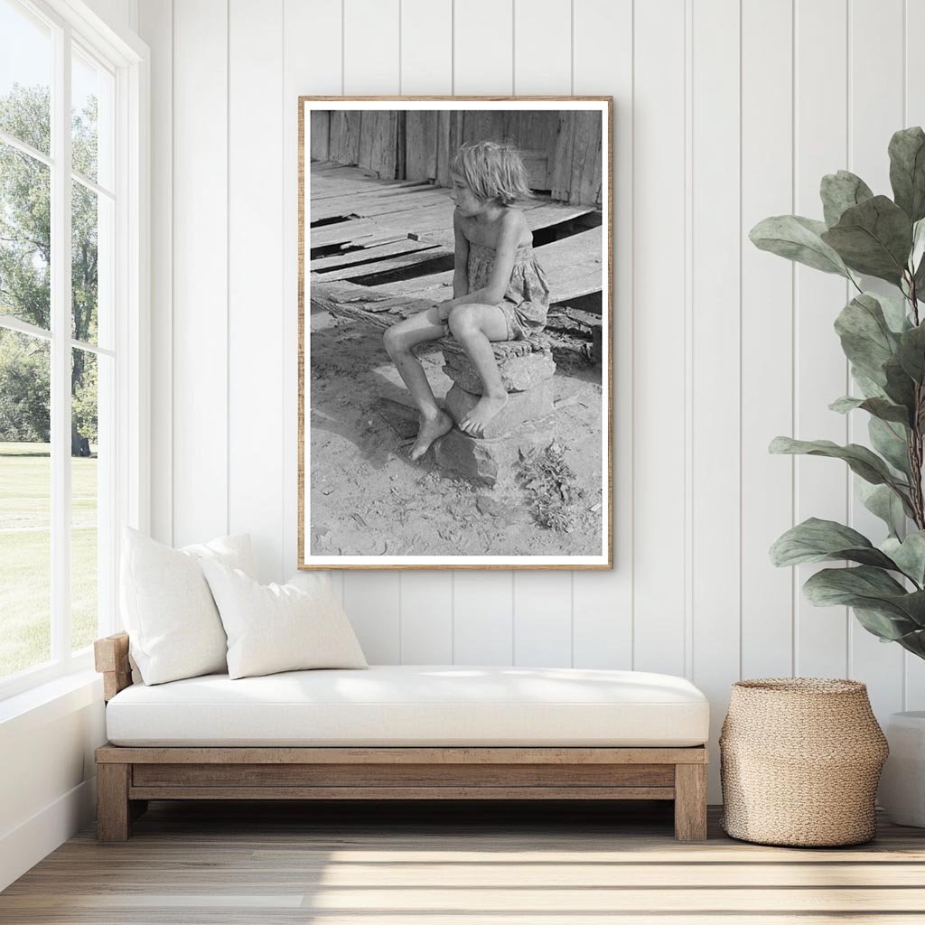 Daughter of Laborer on Porch McIntosh County Oklahoma 1939