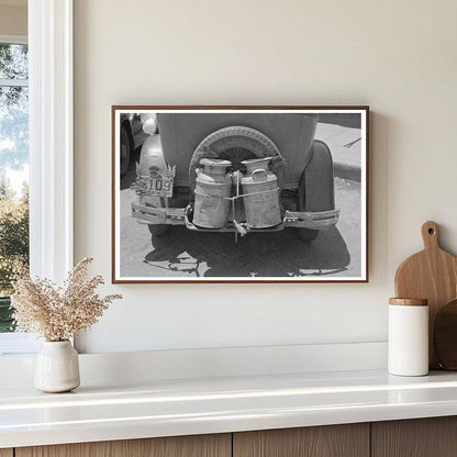 Milk Cans on Farm Automobile Muskogee Oklahoma June 1939