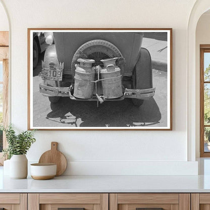 Milk Cans on Farm Automobile Muskogee Oklahoma June 1939