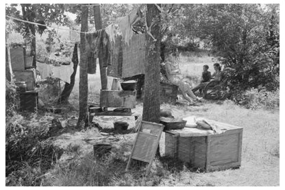 Family Camped by Roadside in Spiro Oklahoma June 1939