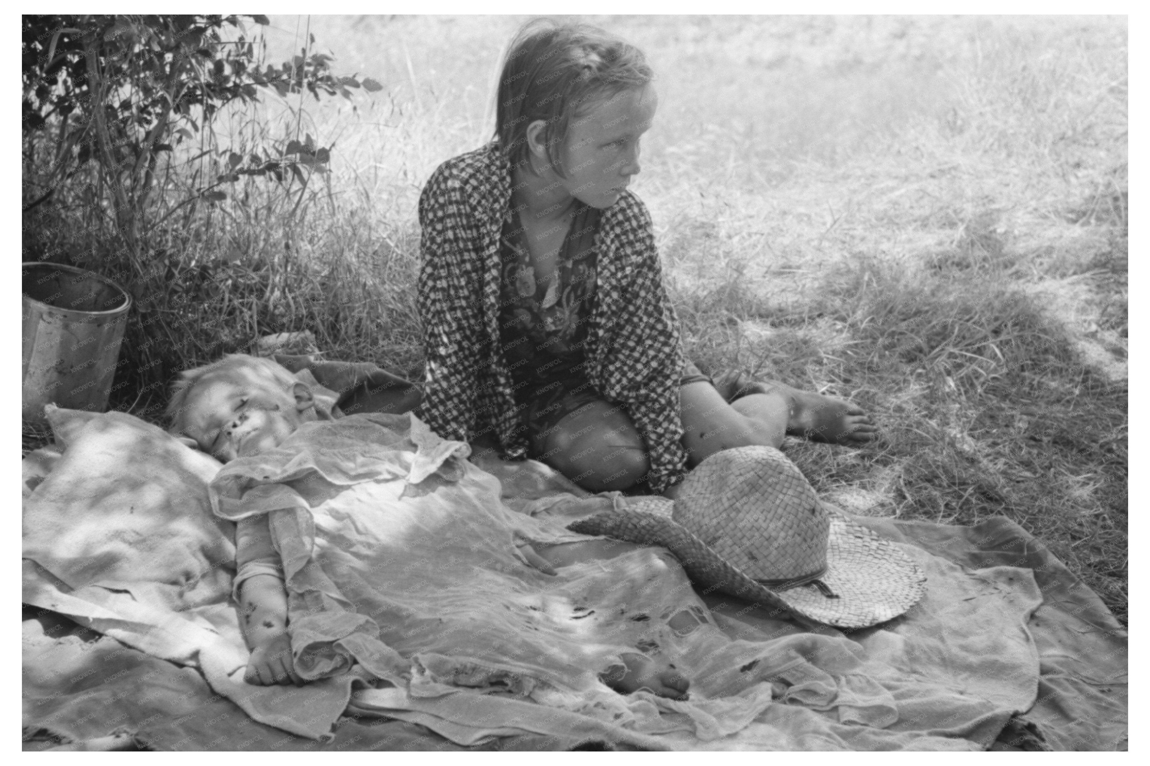 Migrant Children Camped by Roadside Oklahoma June 1939