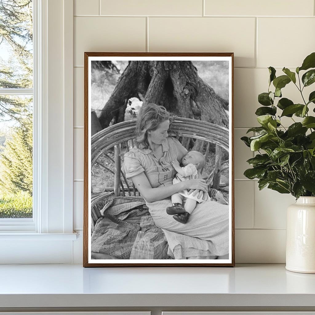 Wife and Child of Cane Furniture Maker Oklahoma 1939