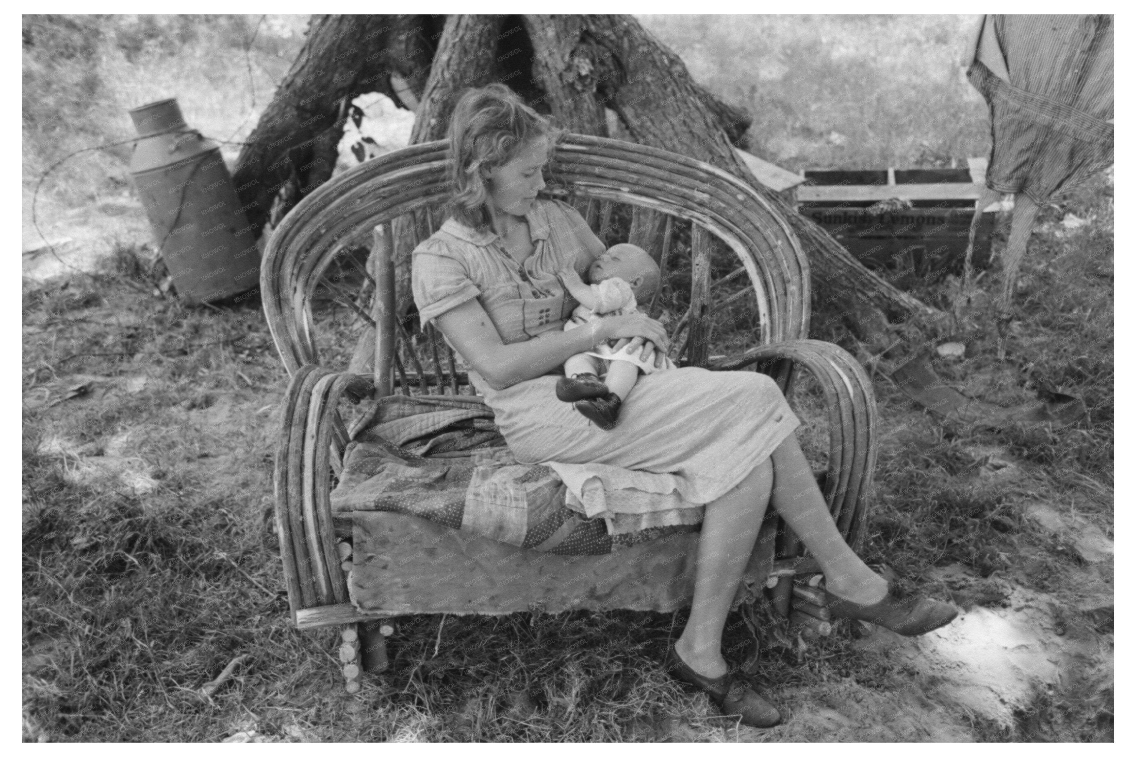 Vintage Photo of Cane Furniture Makers Family 1939