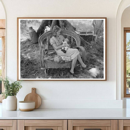 Vintage Photo of Cane Furniture Makers Family 1939