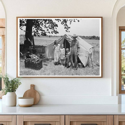 Vintage 1939 Photo of Migrant Workers in Oklahoma