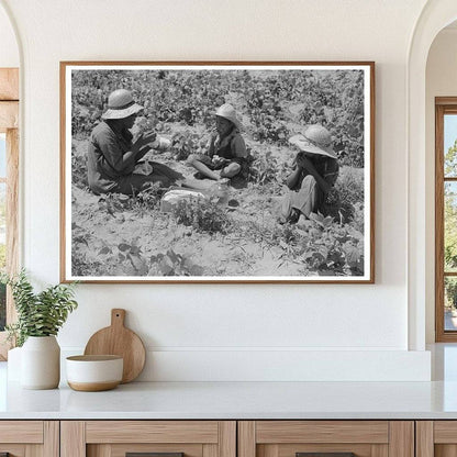 Family Lunch in String Bean Field Oklahoma 1939