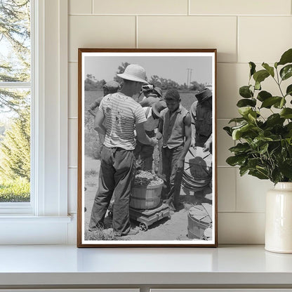 Muskogee Oklahoma Workers Receiving Bean Picking Checks 1939