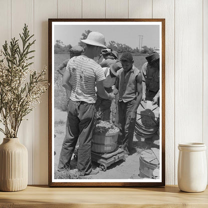 Muskogee Oklahoma Workers Receiving Bean Picking Checks 1939