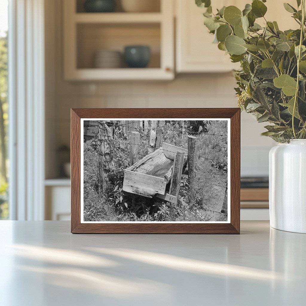 WPA Tenant Farmer Watering Trough Sallisaw Oklahoma 1939