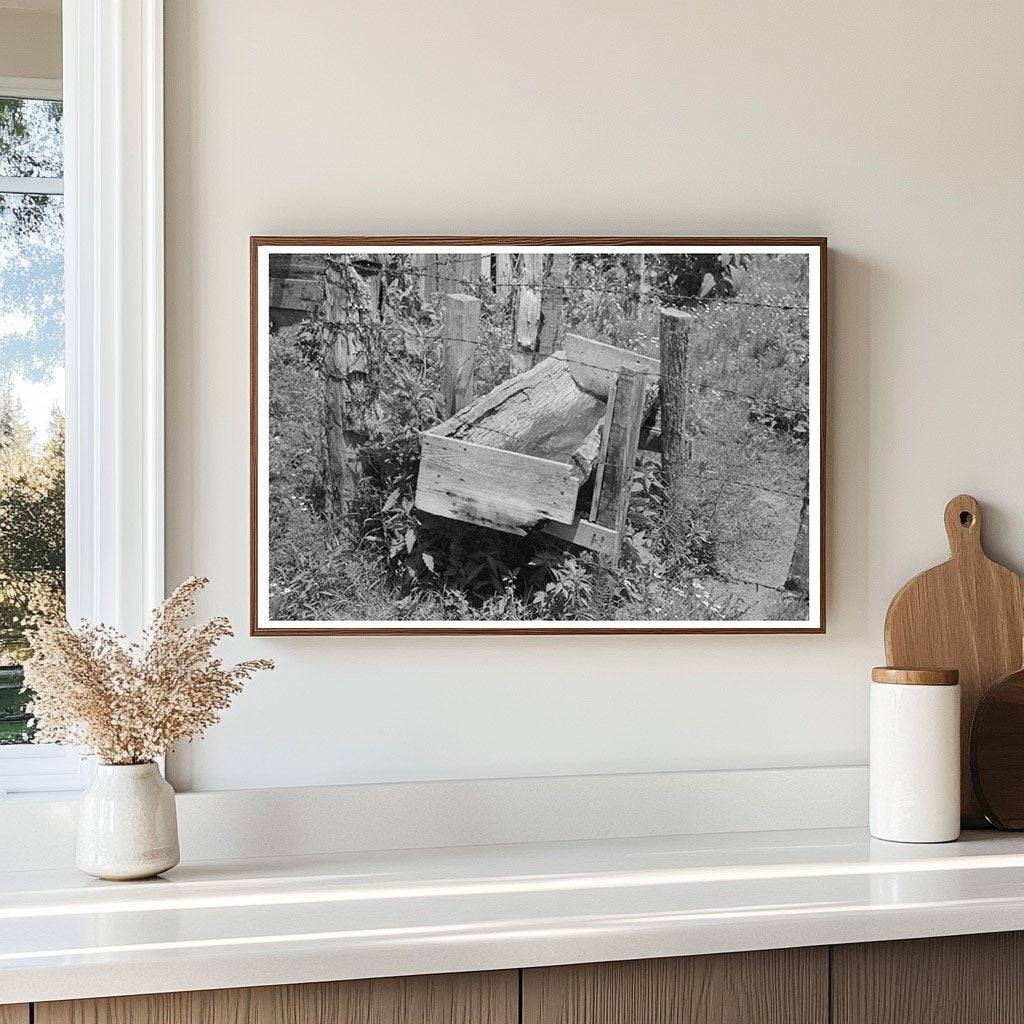 WPA Tenant Farmer Watering Trough Sallisaw Oklahoma 1939