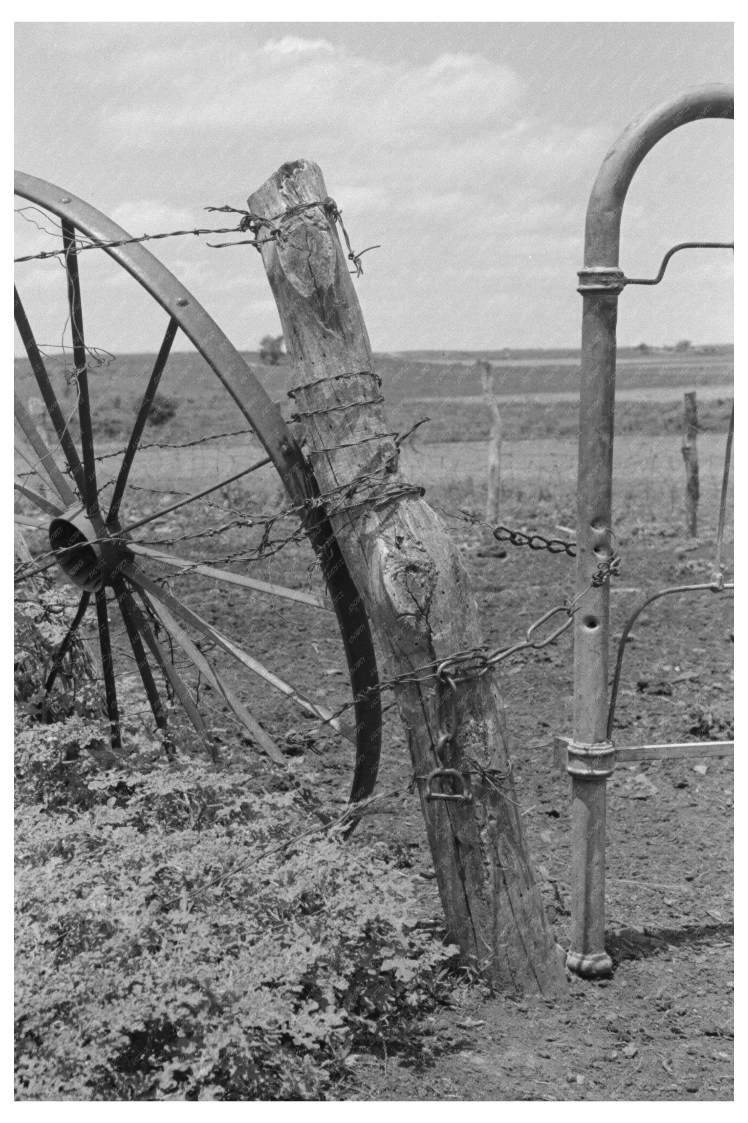 Fence and Gate Construction on Oklahoma Tenant Farm 1939