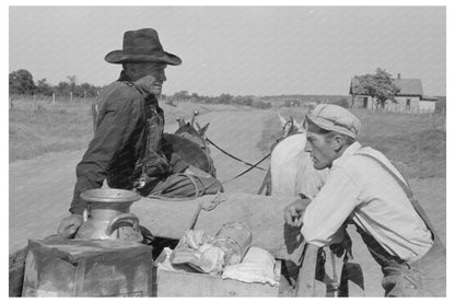 Farmers at Grocery Store McIntosh County Oklahoma June 1939