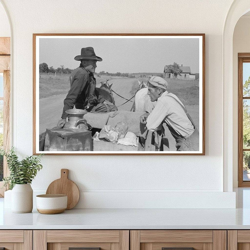 Farmers at Grocery Store McIntosh County Oklahoma June 1939