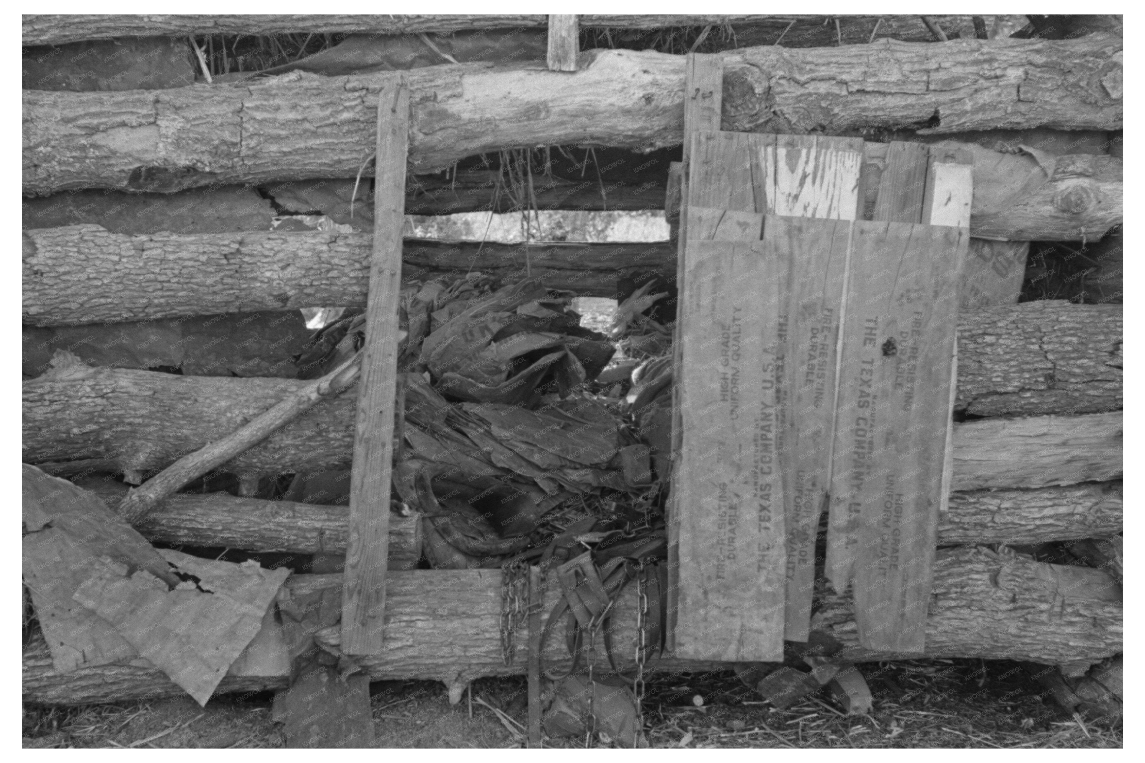 Shed Construction for Indian Laborer in Oklahoma 1939