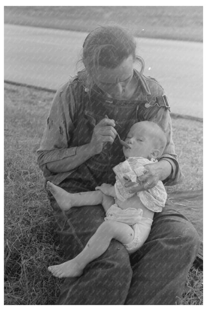 Migrant Mother Feeding Baby Muskogee County 1939