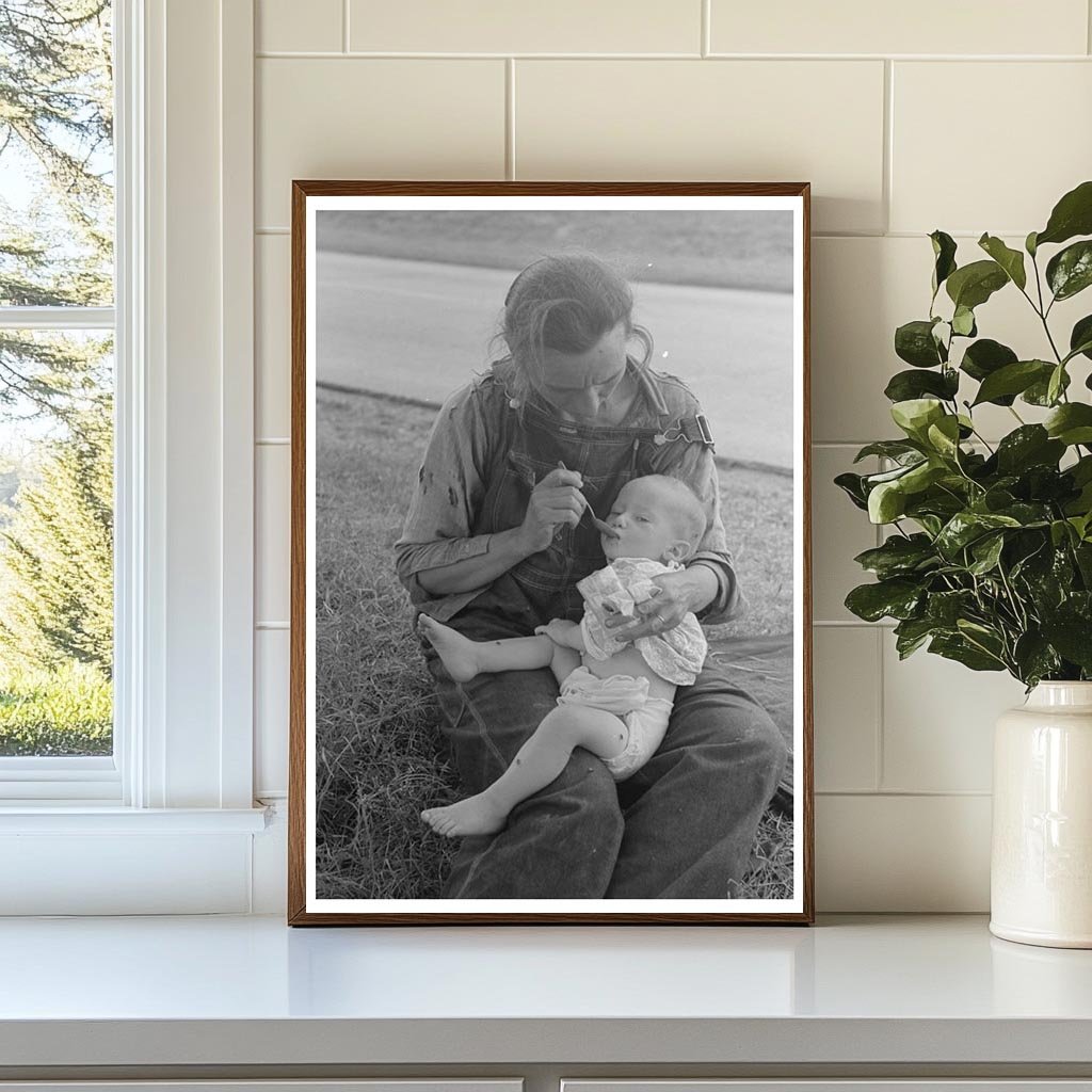 Migrant Mother Feeding Baby Muskogee County 1939