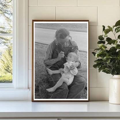 Migrant Mother Feeding Baby Muskogee County 1939