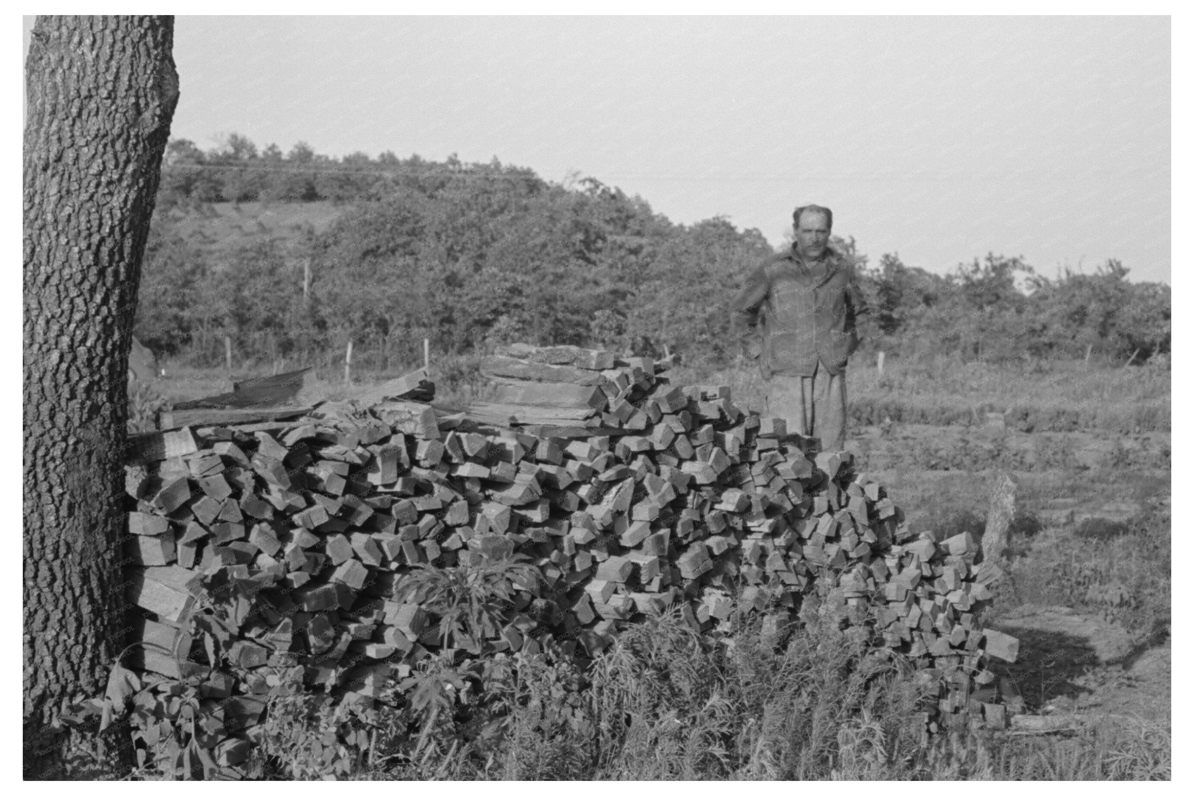 Stove Wood Pile by Laborer in McIntosh County 1939