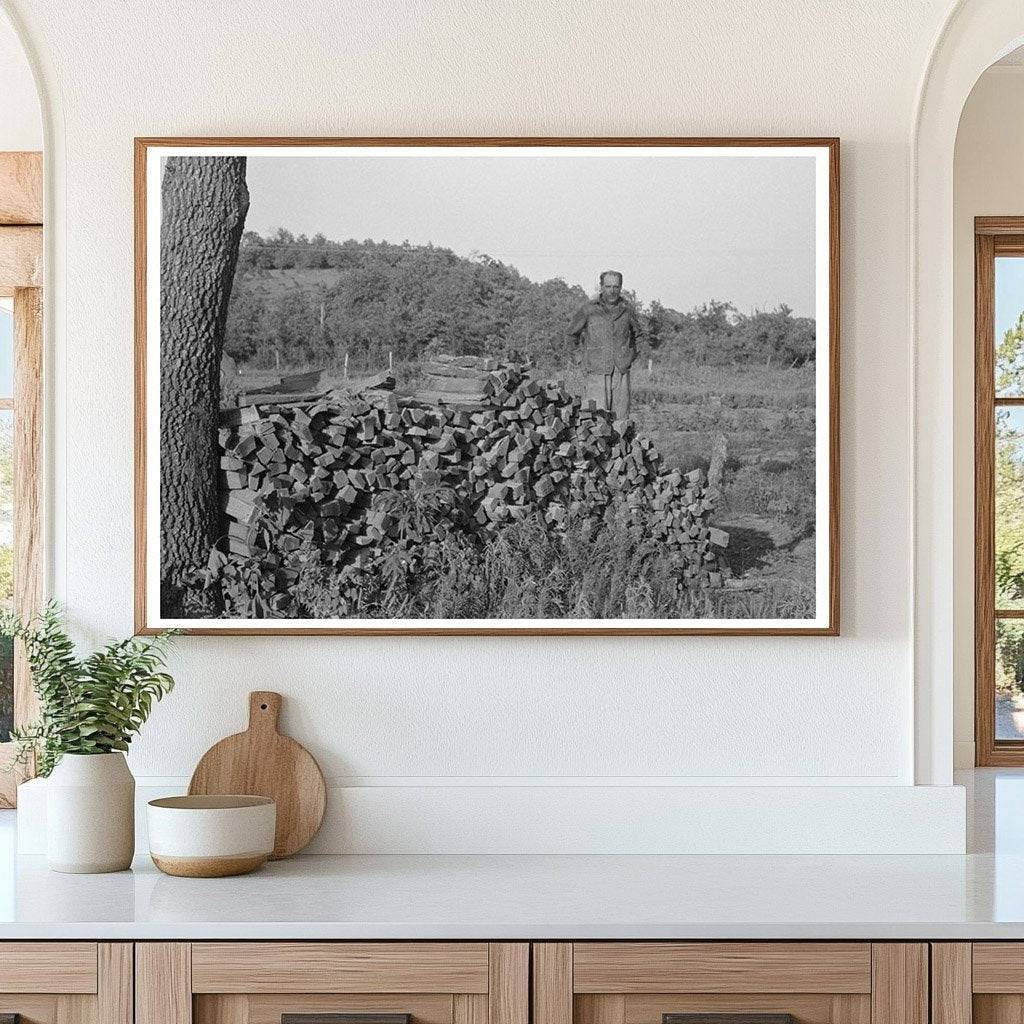 Stove Wood Pile by Laborer in McIntosh County 1939