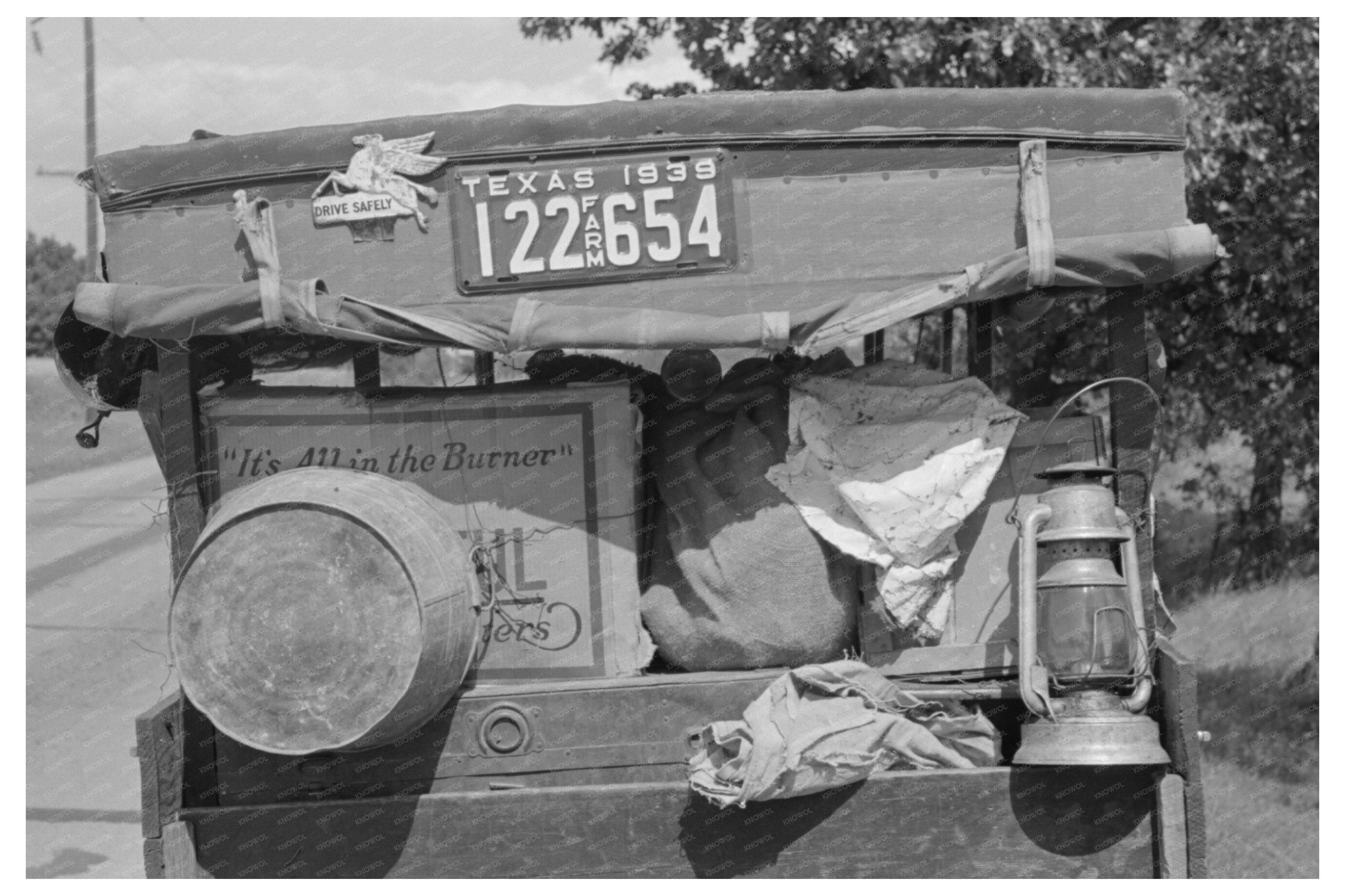 Migrant Automobile in Muskogee County Oklahoma 1939