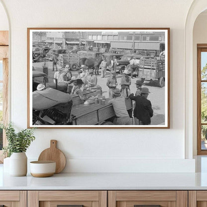 Farmers Market Scene Weatherford Texas May 1939