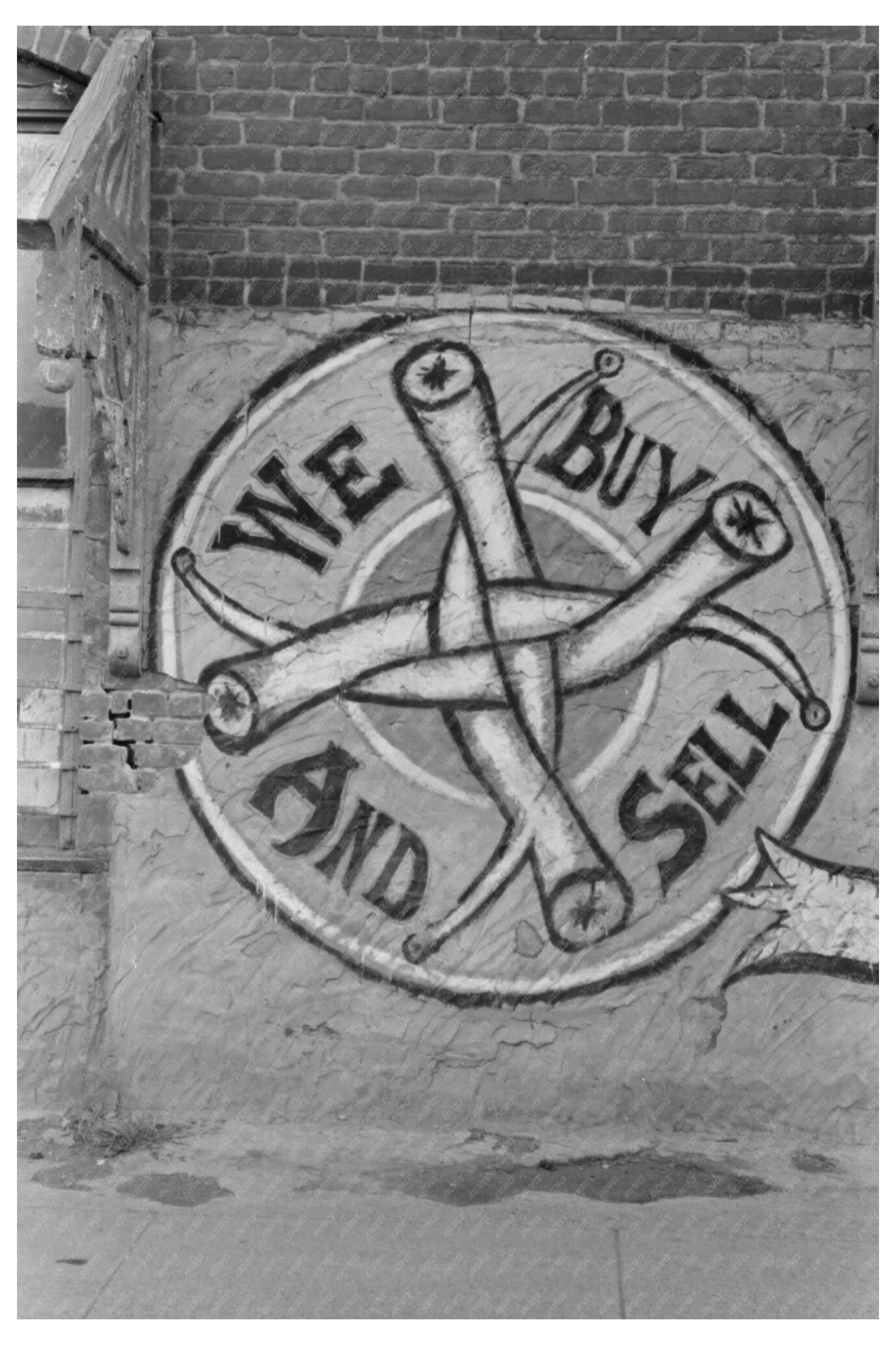 Wells Point Texas Building Sign May 1939 Photo