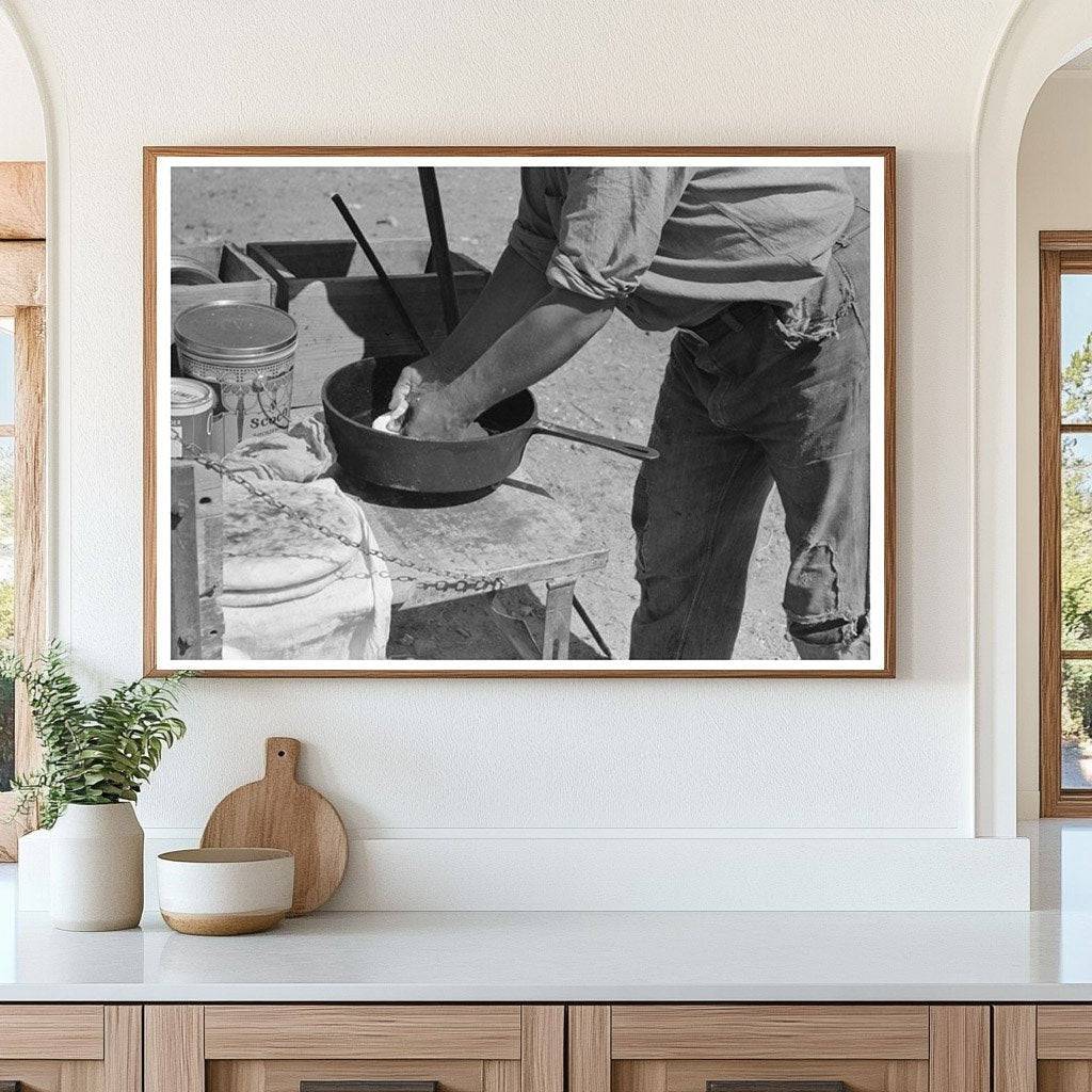 Bread Baking in Dutch Oven at Walking X Ranch 1939