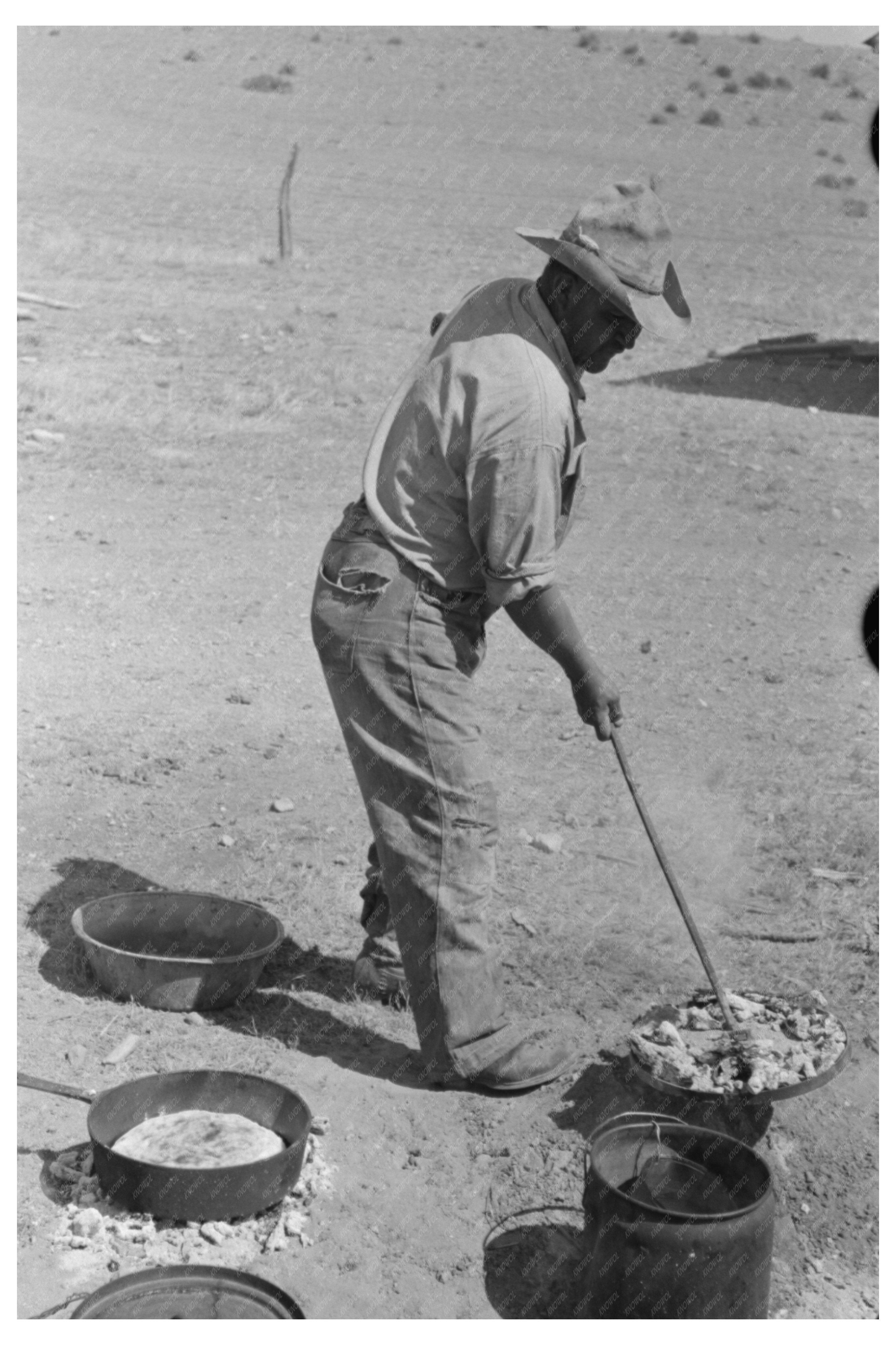 Dutch Oven Cooking at Walking X Ranch Marfa Texas 1939