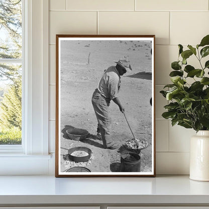 Dutch Oven Cooking at Walking X Ranch Marfa Texas 1939