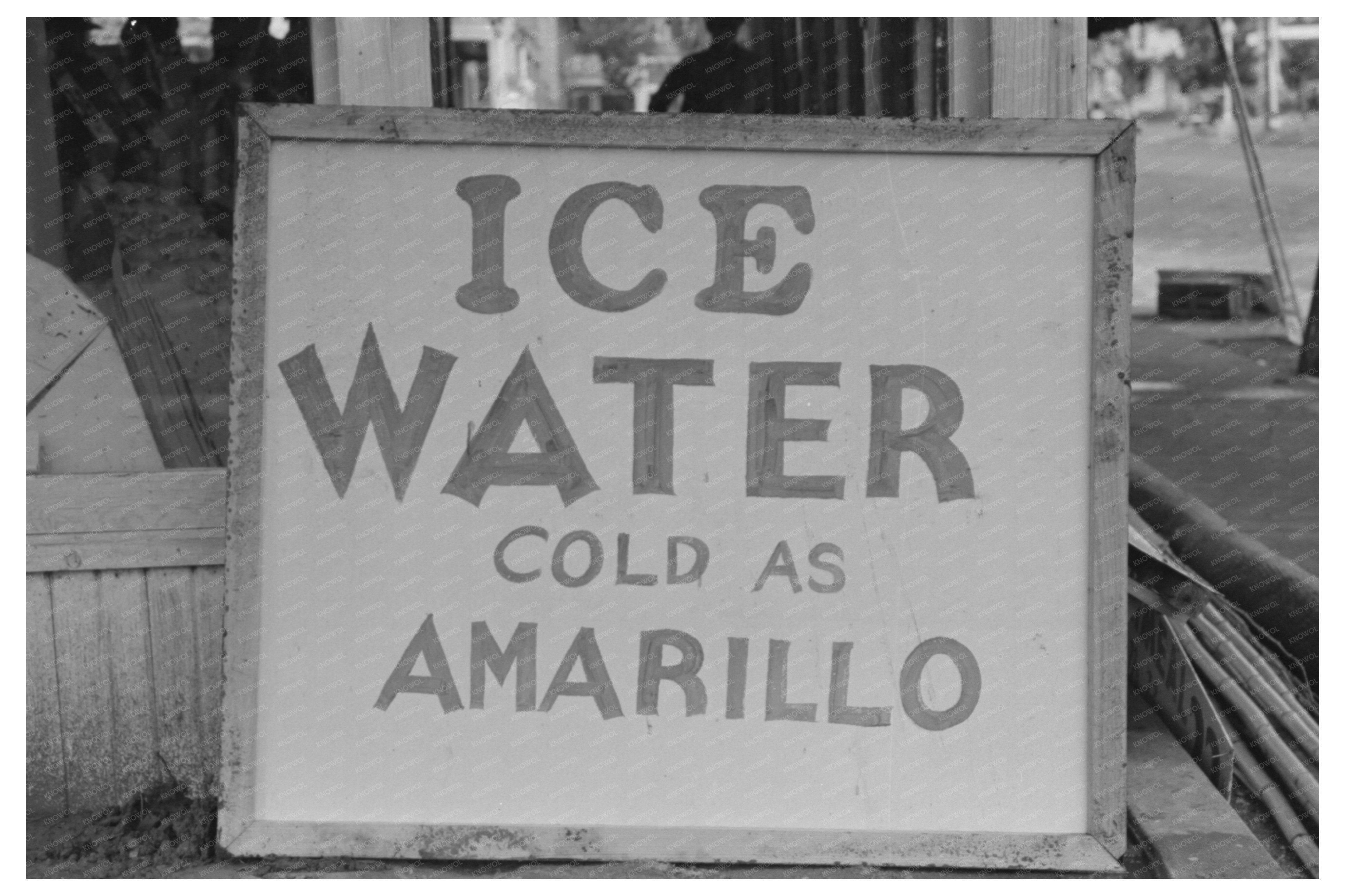 Sweetwater Texas Sign Vintage Photo May 1939