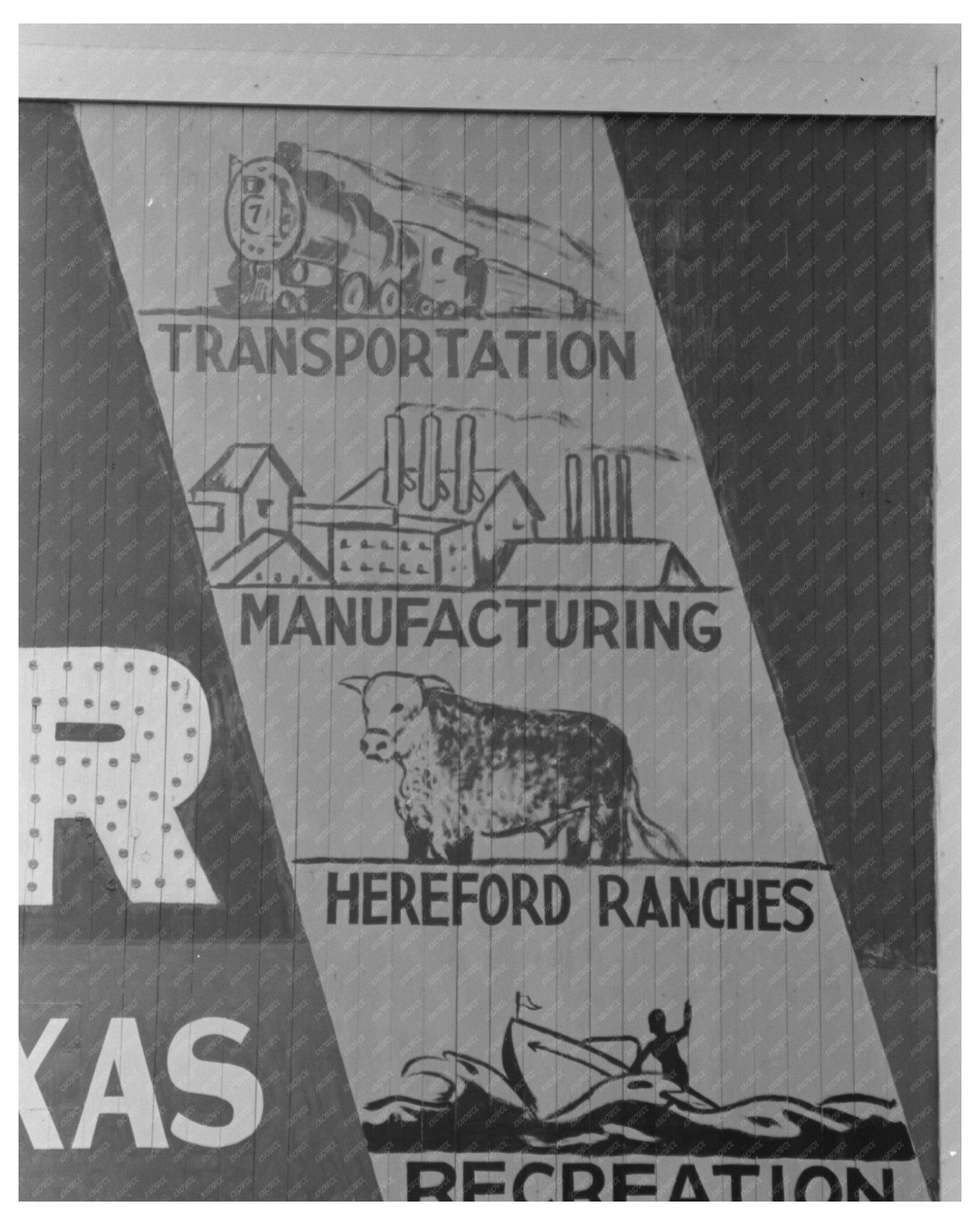 Sweetwater Texas Signboard Entrance May 1939