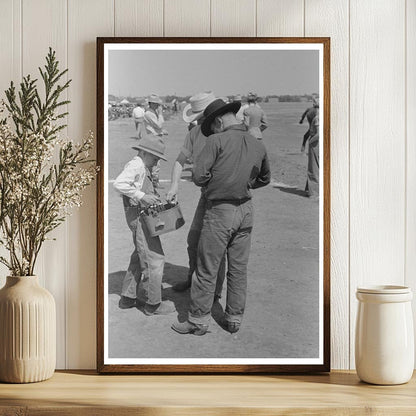 Cowboy Buying Coca-Cola at Polo Match Abilene 1939