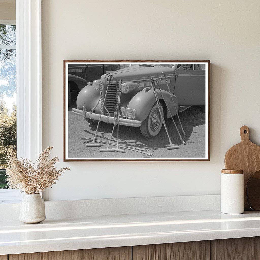 Polo Mallets and Automobile in Abilene Texas 1939