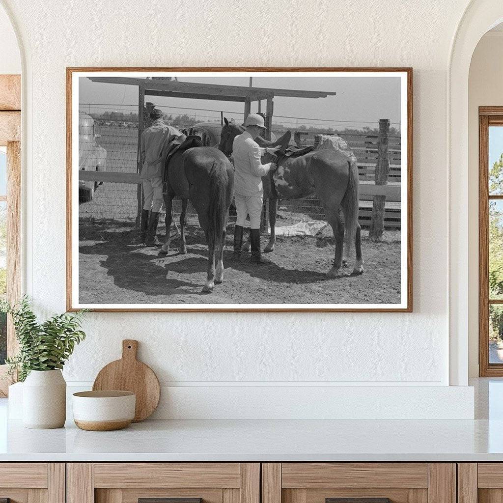 Ponies Readied for Polo Match in Abilene Texas 1939