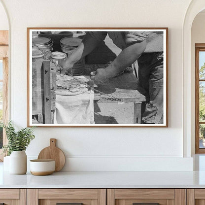 Freshly Baked Bread from Dutch Oven at Walking X Ranch 1939