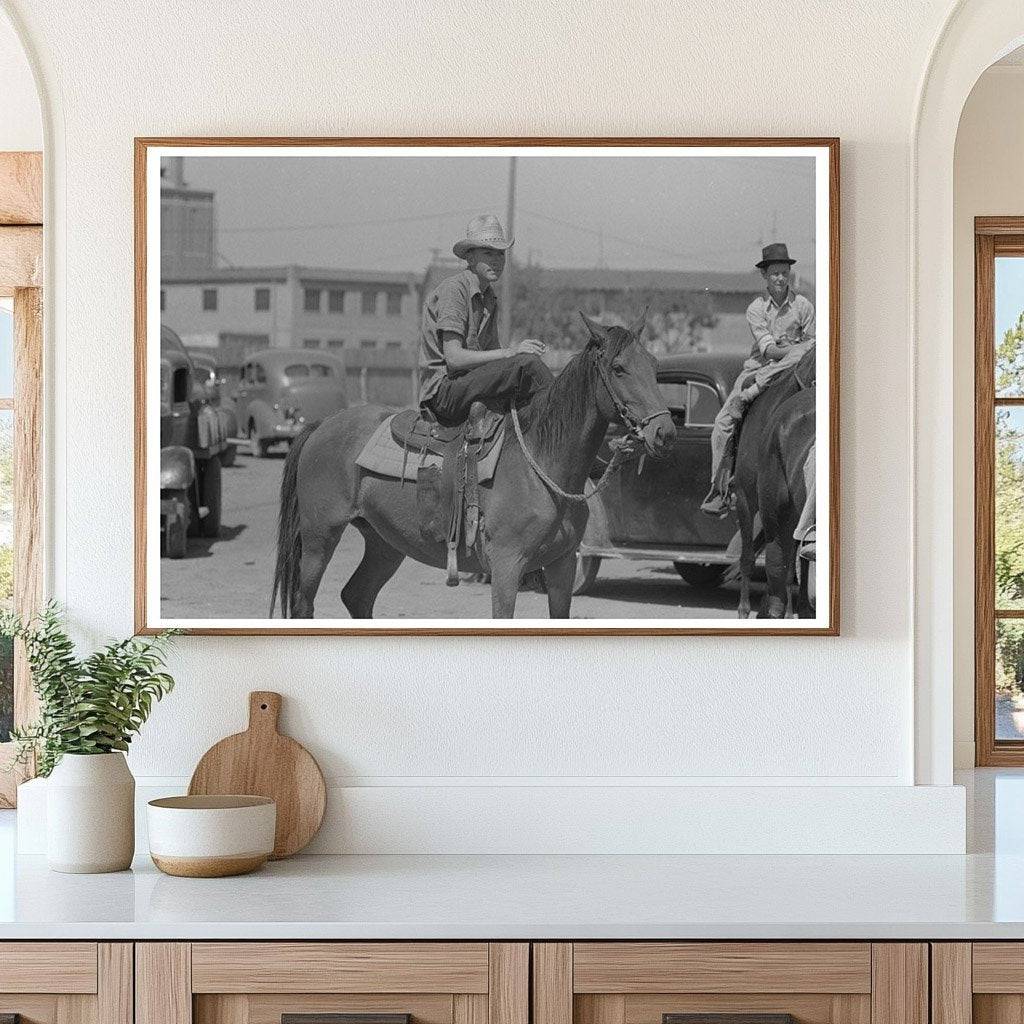 West Texan on Pony at Polo Match Abilene 1939