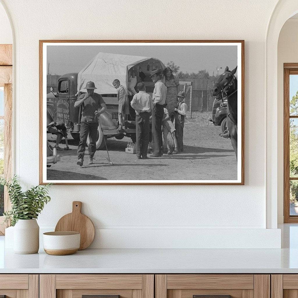 Soda Pop Stand at Polo Match Abilene Texas 1939