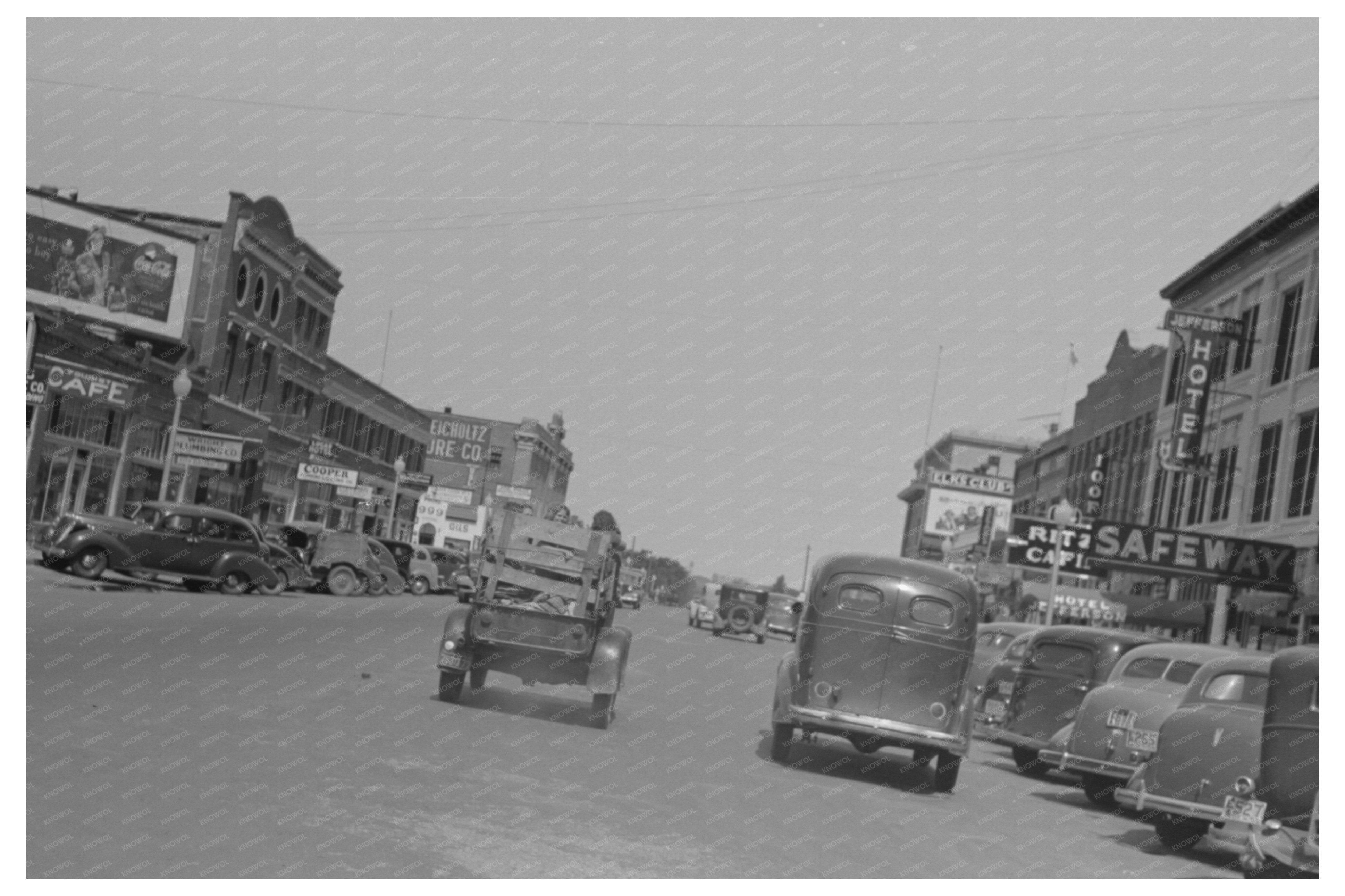 Muskogee Oklahoma Main Street July 1939 Vintage Photo