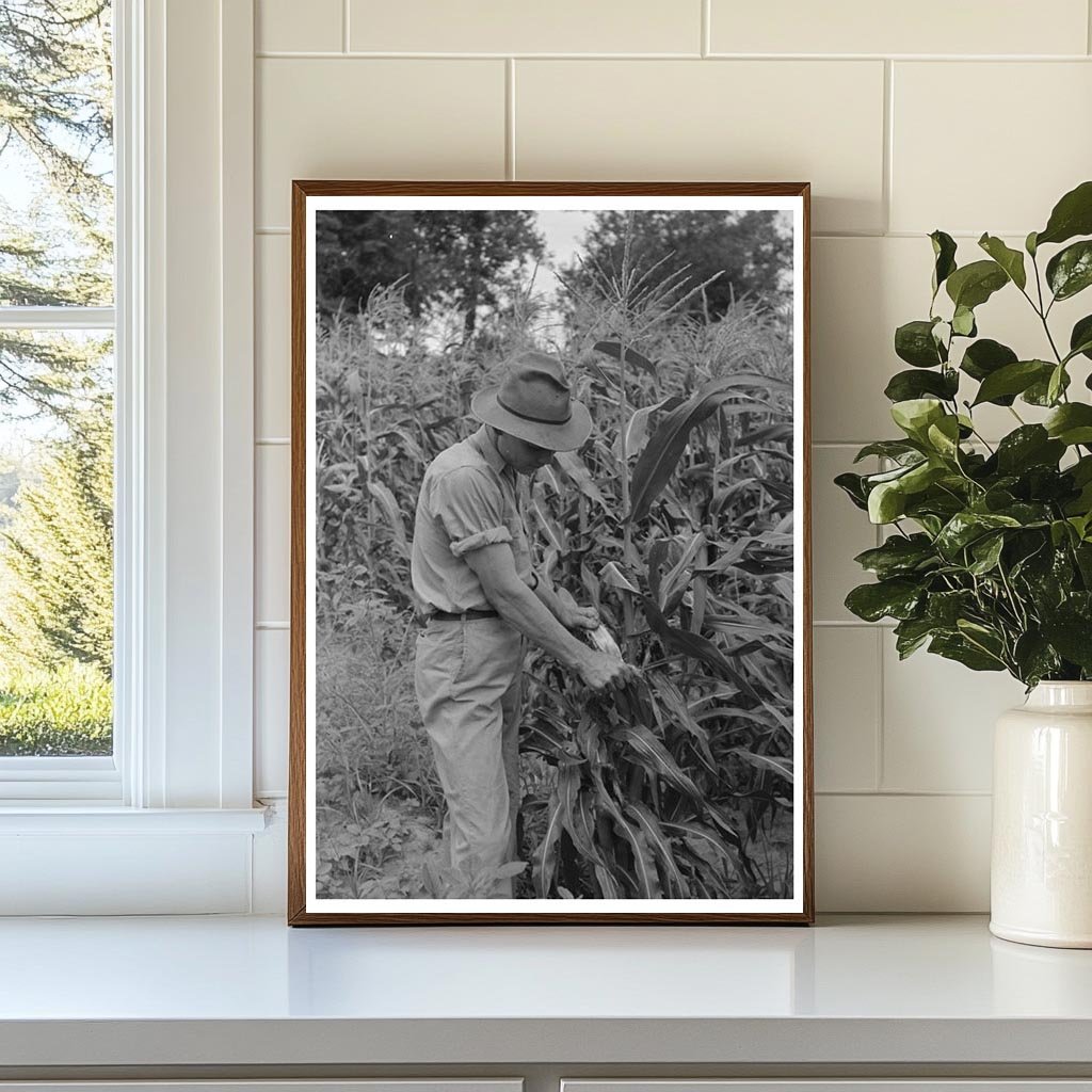 Stripping Sweet Corn on Farm in Muskogee Oklahoma 1939